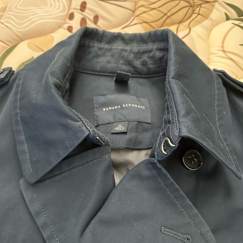 Banana Republic Navy Peacoat Size M - Double-Breasted, Detachable Lining - Picture 7 of 8